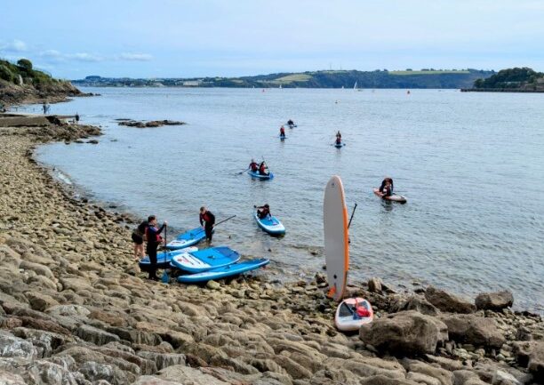 South West SUP taking to the water at Devil's Point