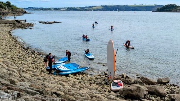 South West SUP taking to the water at Devil's Point