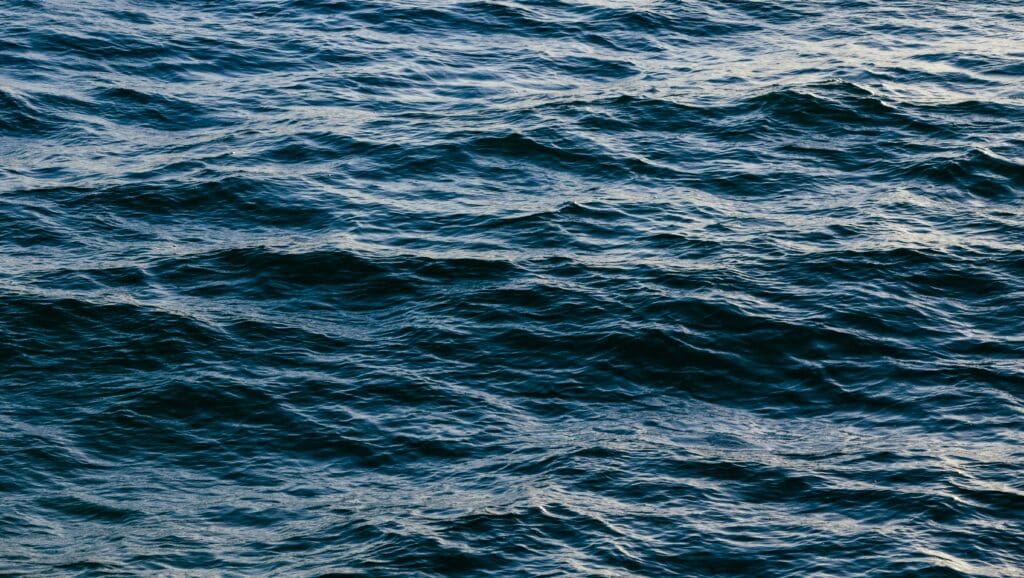Dark blue wavy ocean